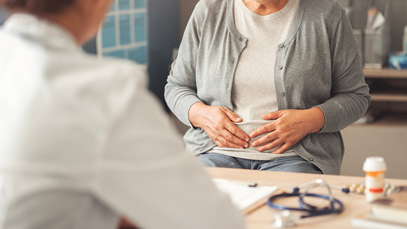 A patient visiting a doctor for acid reflux treatment